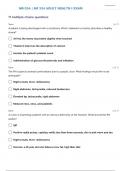 NR-324: | NR 324 ADULT HEALTH I EXAM QUESTIONS WITH CORRECT ANSWERS/ VERIFIED ANSWERS