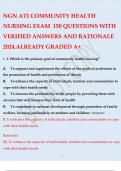 NGN ATI COMMUNITY HEALTH NURSING EXAM 150 QUESTIONS WITH VERIFIED ANSWERS AND RATIONALE 2024.ALREADY GRADED A+