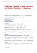  CWB Level 3 Module 24 Basic Metallurgy and Welding Metallurgy of Aluminum