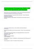 Environmental Emergencies PARA 1260 JIBC Exam Questions and Answers