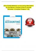 SOLUTIONS MANUAL for Accounting, 28th Edition by Carl Warren, Christine Jonick & Jennifer Schneider. (Complete Chapters 1 - 26)