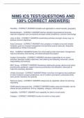 Package deal for NIMS ICS 100 FINAL EXAM WITH CORRECTLY ANSWERED SOLUTIONS