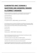 ELABORATED ANCC DOMAIN 1 QUESTIONS AND ANSWERS/ GRADED A+/CORRECT ANSWERS 