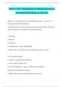 Human Resources Management WGU C232 Exam Questions and Answers