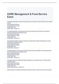 CDRE Management & Food Service Exam 2024 Questions and Answers
