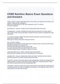 CDRE Nutrition Basics Exam Questions and Answers 2024- Graded A