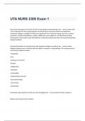 UTA NURS 2300 Exam 1 Review Questions Guide Study.