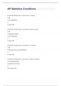 AP Statistics Conditions Final Exam Study Guide Questions 2024.