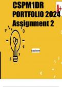 CSPM1DR ASSIGNMENT 1 PORTFOLIO 2024(WRITTEN)-Applied Project Management in IT Environment