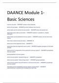 DAANCE Module 1- Basic Sciences exam questions and answers 