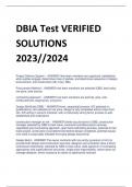 DBIA Test VERIFIED  SOLUTIONS 2023//2024