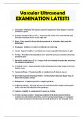 Vascular Ultrasound EXAMINATION LATESTS