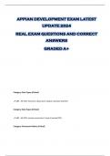 APPIAN DEVELOPMENT EXAM LATEST  UPDATE 2024  REAL EXAM QUESTIONS AND CORRECT  ANSWERS  GRADED A+