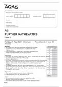 AQA AS Level MATHEMATICS Question Paper 1, 2D, 2M, and 2S MAY 2023