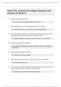 Texas CDL General Knowledge Questions and Answers All Rated A