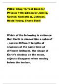 PHSC: Chap 16/Test Bank for  Physics 11th Edition by John D.  Cutnell, Kenneth W. Johnson,  David Young
