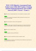 WGU C235 Objective Assessments (Latest 2024/ 2025 Updates STUDY BUNDLE WITH COMPLETE SOLUTIONS) Training and Development| Questions and Verified Answers| 100% Correct – Grade A