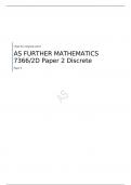 AQA  AS FURTHER MATHEMATICS  Paper 2 Discrete MARK SCHEME FOR JUNE 2023  7366/2D