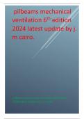 Test Bank for pilbeams mechanical ventilation 6th edition 2024 latest update by j. m cairo..pdf