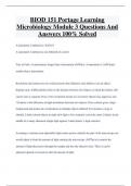 BIOD 151 Portage Learning  Microbiology Module 3 Questions And  Answers 100% Solved 
