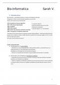 Samenvatting Theorie Bio-informatica Celine Vens