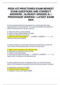PEDS ATI PROCTORED EXAM NEWEST EXAM QUESTIONS AND CORRECT ANSWERS | ALREADY GRADED A+ | PROFESSOR VERIFIED | LATEST EXAM 2024