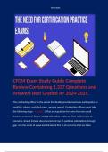CFCM Exam Study Guide Complete Review Containing 1,337 Questions and Answers Best Graded A+ 2024-2025. 