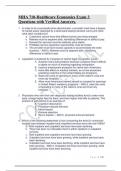 MHA 710-Healthcare Economics Exam 3 Questions with Verified Answers..