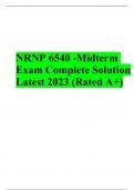 NRNP 6540 -Midterm Exam Complete Solution Latest 2023 (Rated A+)