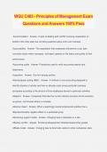 WGU C483 - Principles of Management Exam Questions and Answers 100% Pass