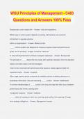 WGU Principles of Management - C483 Questions and Answers 100% Pass