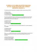 FLORIDA 6-20 CLAIMS ADJUSTER EXAM 2024| ACTUAL EXAM QUESTIONS AND CORRECT ANSWERS| GRADED A+ 