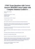 CNSC BUNDLED EXAMS 2024/25 QUESTIONS AND ANSWERS 100% SOLVED ...GRADE A+