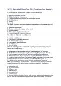 NFHS Basketball Rules Test 2023 Questions And Answers.