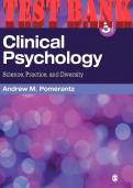 	Clinical Psychology Science, Practice, and Diversity 5th Edition by Andrew Test Bank