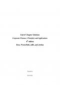 End of Chapter Solutions Corporate Finance: Principles and Applications 6th edition Ross, Westerfield, Jaffe, and Jordan