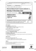 GCSE Edexcel Mathematics Paper 3H November 2023