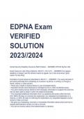 EDPNA Exam  VERIFIED  SOLUTION  2023//2024