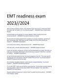 EMT readiness exam 2023//2024