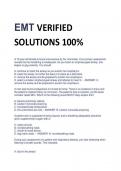 EMT VERIFIED  SOLUTIONS 100%