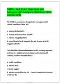 NSHC - Self Exam Questions and Answers with Complete Solutions 100% Correct 2024