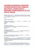 HAZARDOUS MATERIALS WEAPONS OF MASS DESTRUCTION CHEMICAL, BIOLOGICAL, RADIOLOGICAL-- RESPONSE OPERATIONS M.P. 207.01A 07/03-N | 2024/25