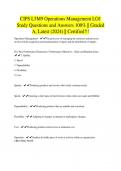 CIPS L5M9 Operations Management LO1 Study Questions and Answers 100% || Graded A, Latest (2024) || Certified!!!