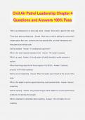 Civil Air Patrol Leadership Chapter 4 Questions and Answers 100% Pass