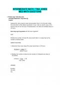 INTERMEDIATE MATH / TINA JONES MED MATH QUESTIONS