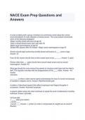 NACE Exam Prep Questions and Answers