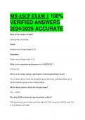 RATED A++ MB ASCP EXAM 1 100%  VERIFIED ANSWERS  2024/2025 ACCURATE