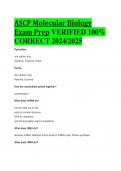 RATED A+++ ASCP Molecular Biology Exam Prep VERIFIED 100%  CORRECT 2024/2025