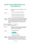 NR 507 (Latest 2024 / 2025)  PATHO MIDTERM EXAM CHAMBERLAIN Questions and Answers (Verified Answers)