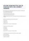 NYS EMT EXAM PRACTICE TEST #2 EXAM 2024 WITH 100% CORRECT ANSWERS